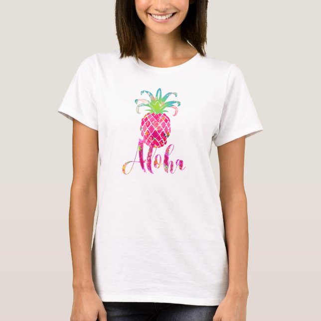 T-shirts PixDezines Aloha Abacaxi (Frente)