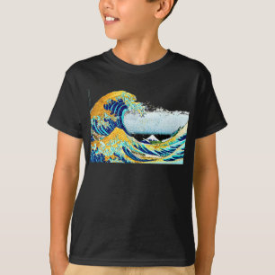 T-shirts PixDezines Vintage, Excelente Wave, Hokusai 葛 飾 北