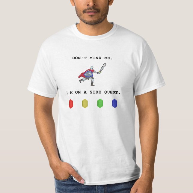 T-shirts Pixel Knight Side Quest (Frente)