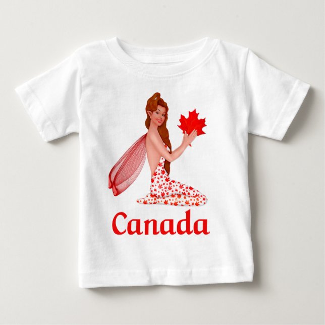 T-shirts Pixie canadense com Folha de Maple (Frente)