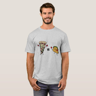T-shirts Pizza de Pepperoni CONTRA o Taco: Mexicano contra