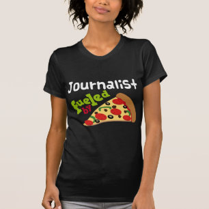 T-shirts Pizza (engraçada) do journalista