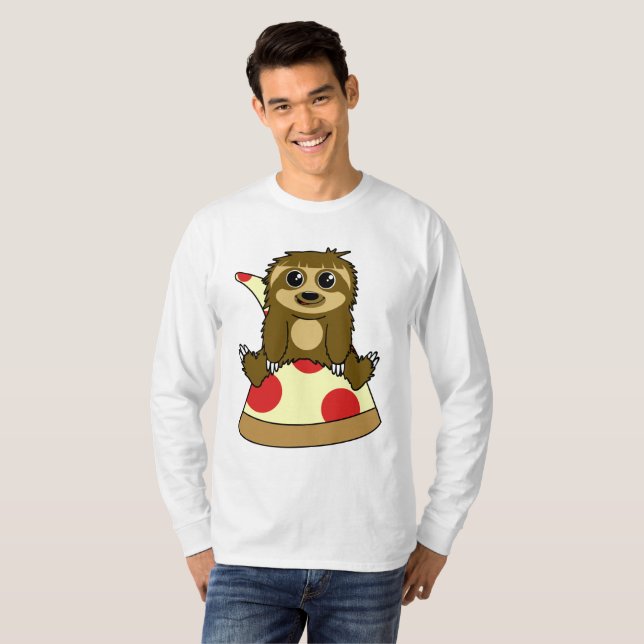 T-shirts Pizza Sloth (Frente Completa)