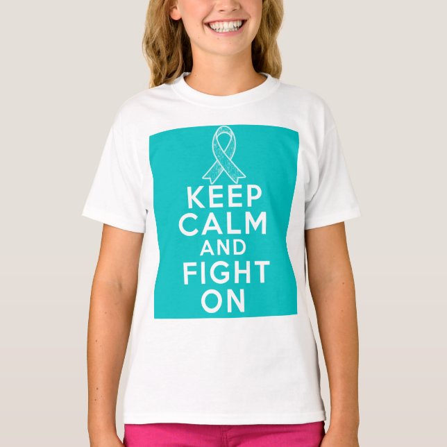 T-shirts PKD mantenha-se calma e lute (Frente)