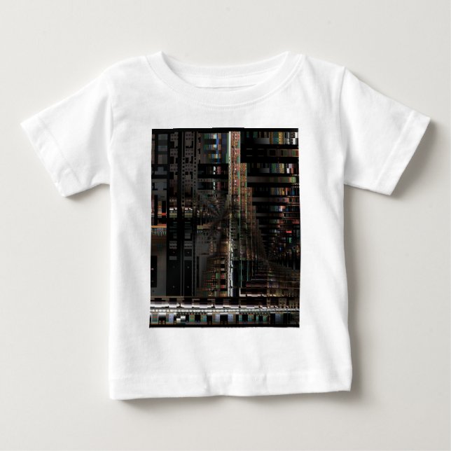 T-shirts Placa de Circuito de Tecnologia Preta Computador E (Frente)