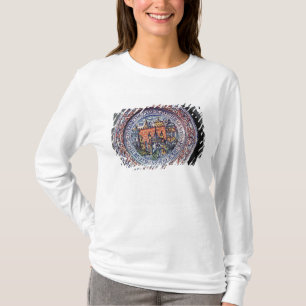 T-shirts Placa de Delft com vistas da torre de Londres
