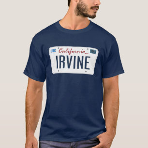 T-shirts Placa de Licença Irvine California T Shirt