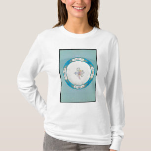 T-shirts Placa decorada com um teste padrão floral, Sevres