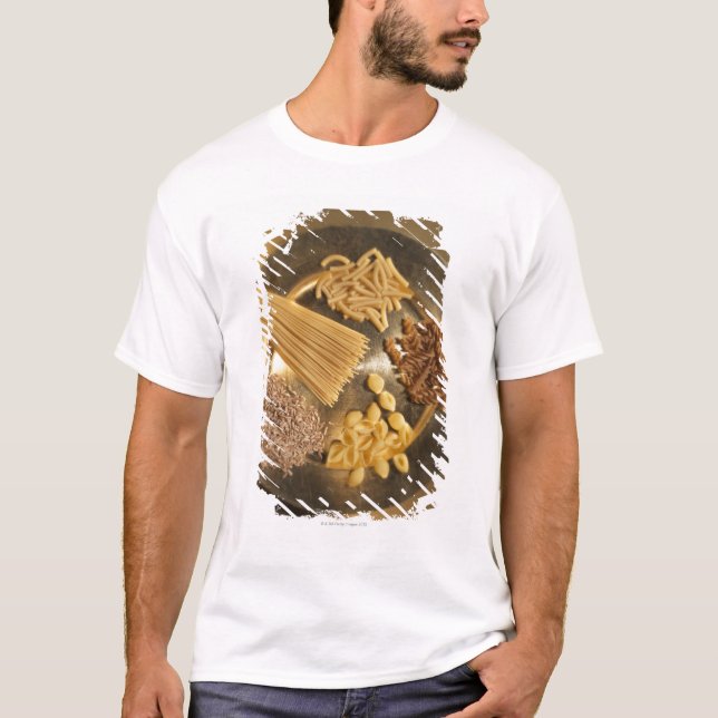 T-shirts Placa Dourado com massa e grões do trigo (Frente)