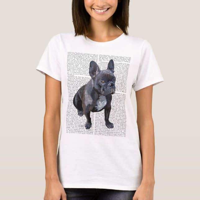 T-shirts Plain de Bulldog Francês (Frente)