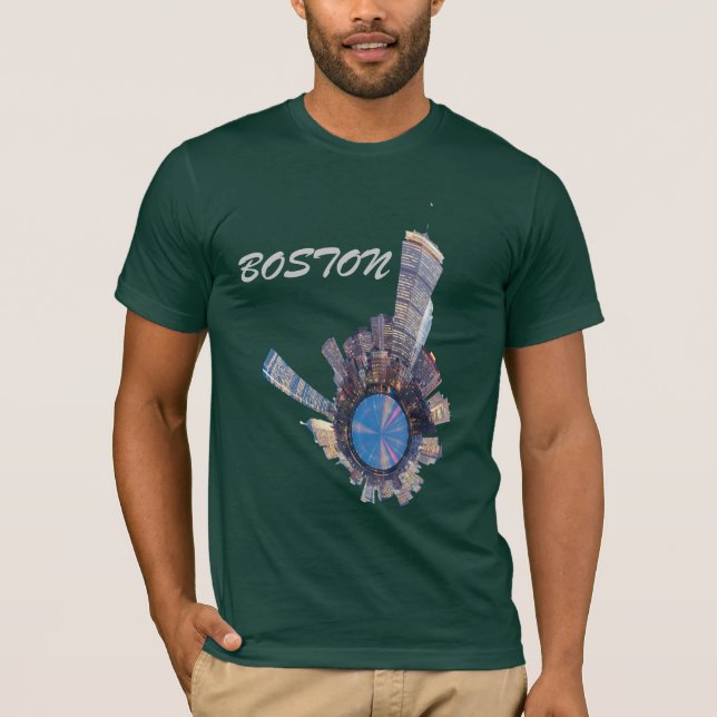 T-shirts planeta da skyline de Boston mini (Frente)