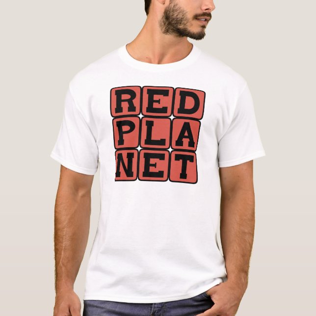 T-shirts Planeta Vermelho, Marte (Frente)