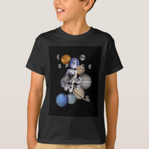 T-shirts planetas do sistema solar de missão espacial astro