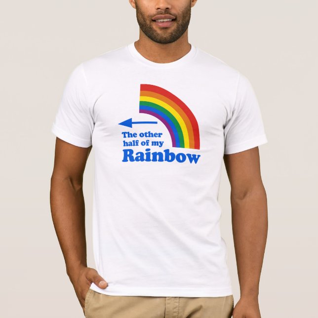 T-shirts Planície parcialmente esquerda do arco-íris do (Frente)