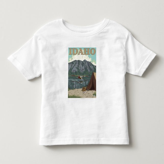 T-shirts Plano de Bush & pesca - Idaho (Frente)
