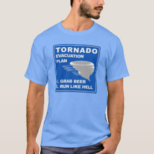 T-shirts Plano de Evacuação de Tornado