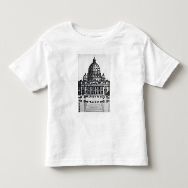 T-shirts Plano de St Peter, Roma, gravada perto (Frente)