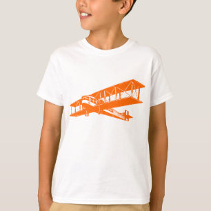 T-shirts Plano do vintage - laranja