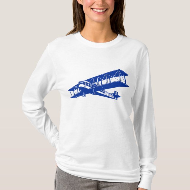 T-shirts Plano Vintage - Azul Marinho (Frente)