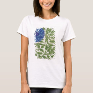 T-shirts Planta com uma flor azul (w/c no papel)