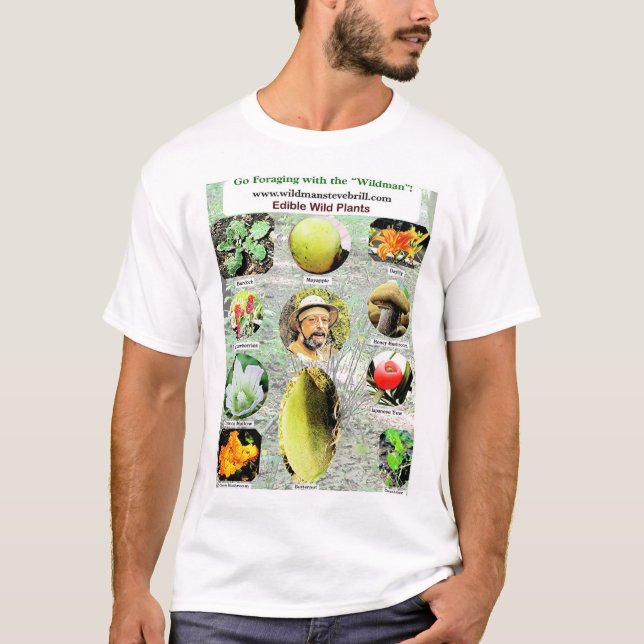 T-shirts Plantas comestíveis selvagens pelo parracho de (Frente)