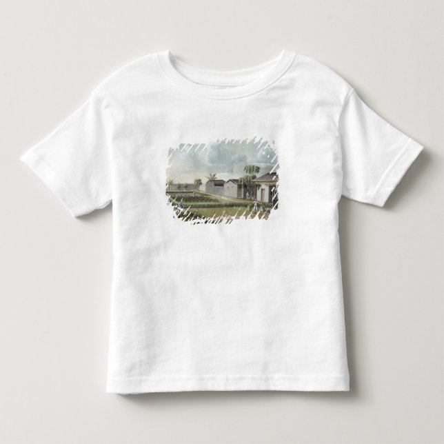 T-shirts Plantas de chá molhando (w/c no papel) (Frente)