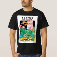 Plantas do cacto do deserto da arte da etiqueta do