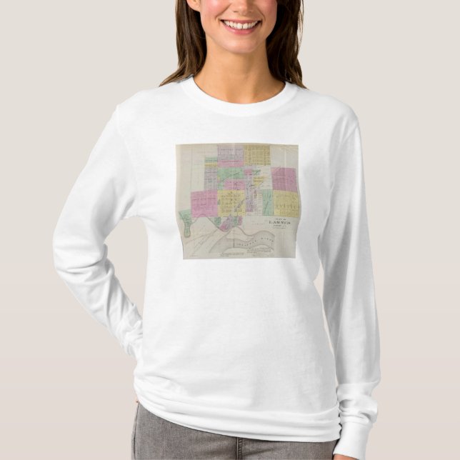 T-shirts Plat de Larned, Pawnee County, Kansas (Frente)