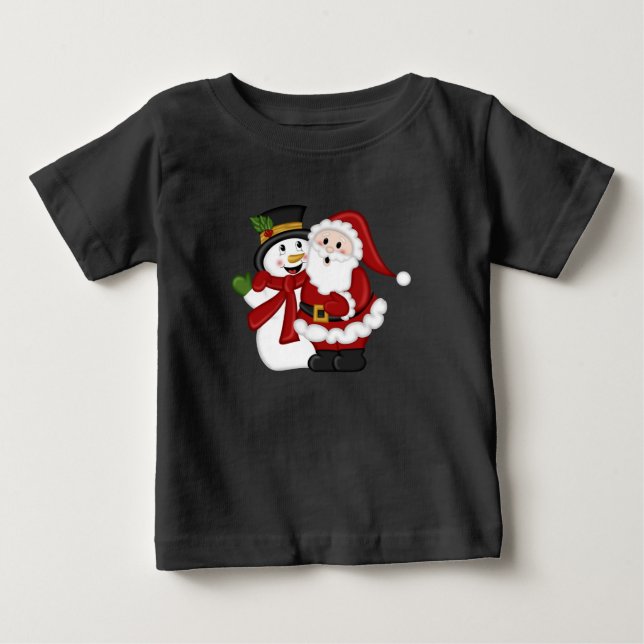 T-shirts Playera Navideña para bebes (Frente)