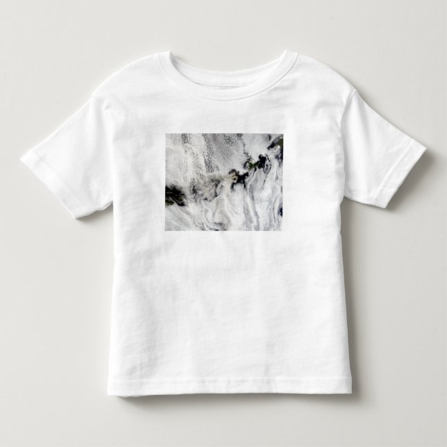 T-shirts Pluma do vulcão Okmok, Ilhas Aleutas (Frente)