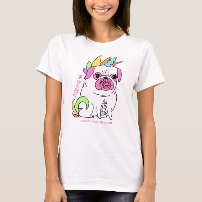 T-shirts Plur Pug (Frente)