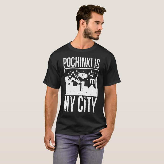 T-shirts Pochinki é minha cidade (Frente Completa)
