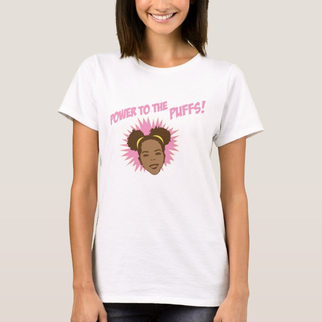 T-shirts Poder ao T das mulheres dos sopros (Frente)