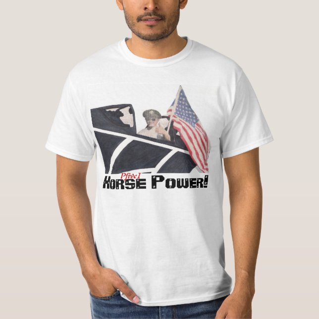 T-shirts Poder de cavalo Pfive1! (Frente)