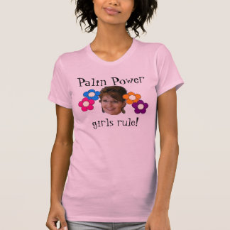 T-shirts poder do palin com flores