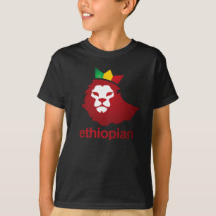 T-shirts Poder etíope - o Hanes básico Tagless dos miúdo