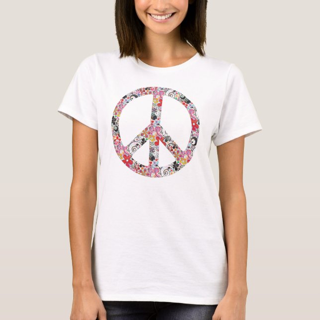 T-shirts Poder Floral Paz I (Frente)