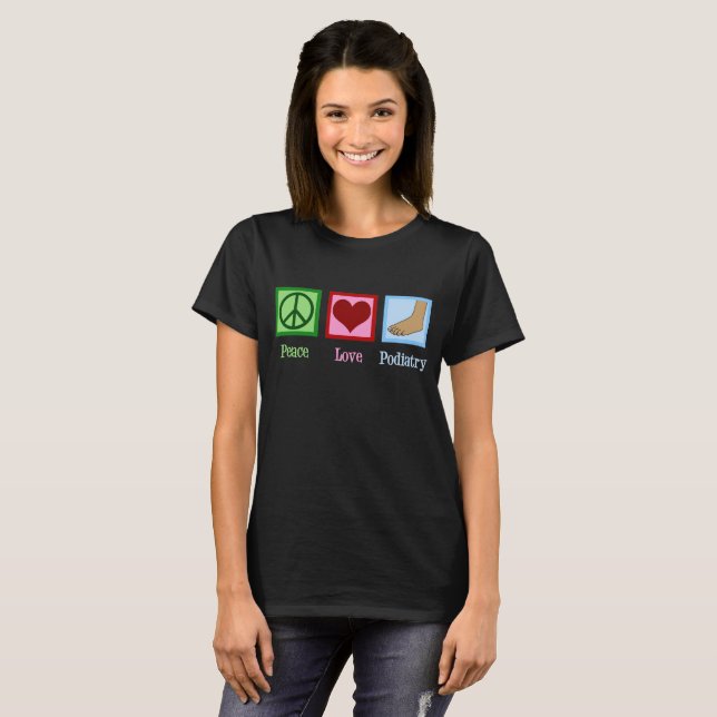 T-shirts Podiatria do Amor pela Paz (Frente Completa)