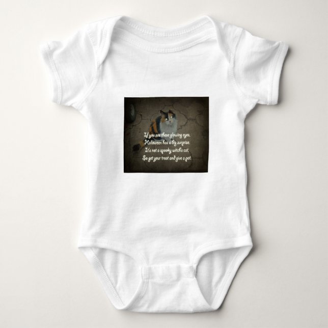 T-shirts Poema de Halloween - Calico Cat (Frente)