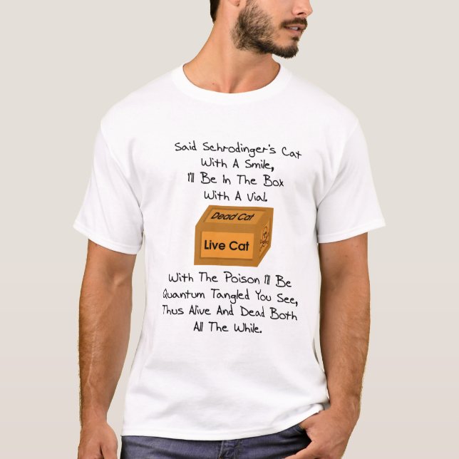 T-shirts Poema do gato de Schrodinger (Frente)