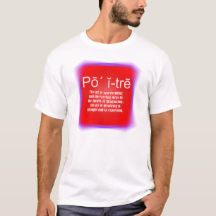 T-shirts Poesia da definição no vermelho
