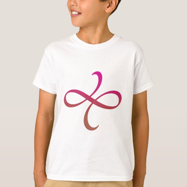 T-shirts Poetica Flourish (cor-de-rosa-vermelha-laranja) (Frente)