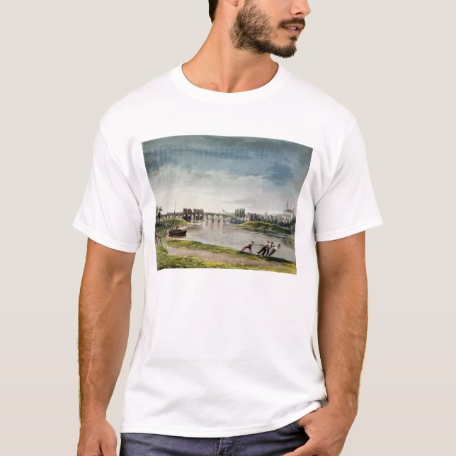 T-shirts Poissy, das "vistas no Seine", gravado por Tho (Frente)