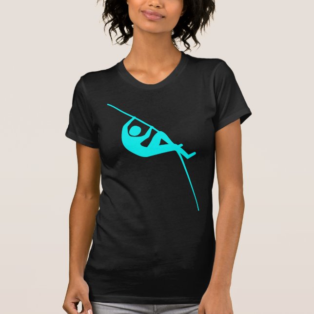 T-shirts Pole Vaulting - Ciano (Frente)