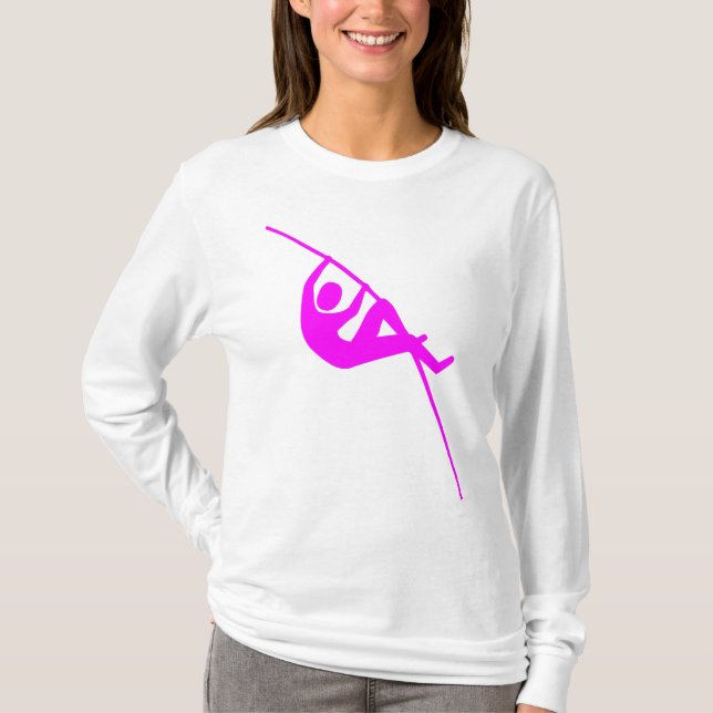T-shirts Pole Vaulting - Magenta (Frente)