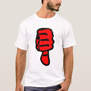 T-shirts Polegares vermelhos para baixo