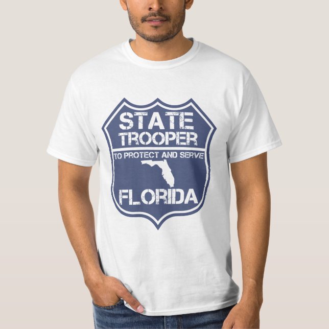 T-shirts Polícia estadual de Florida a proteger e servir (Frente)