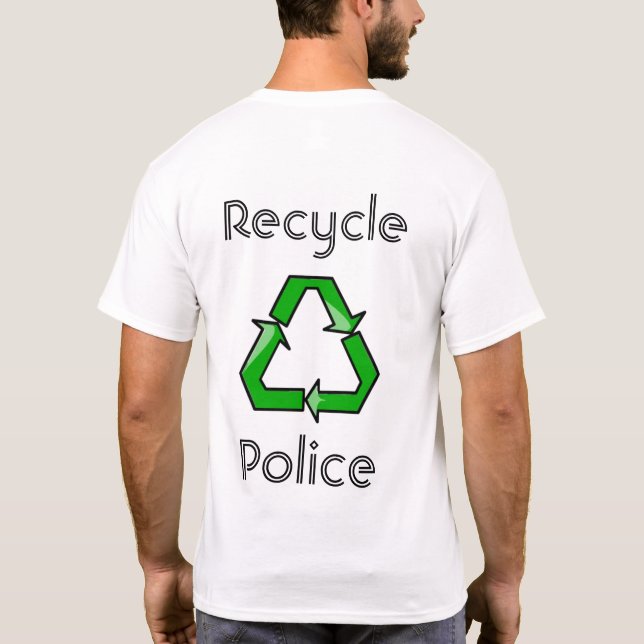 T-shirts Polícia reciclar (Verso)
