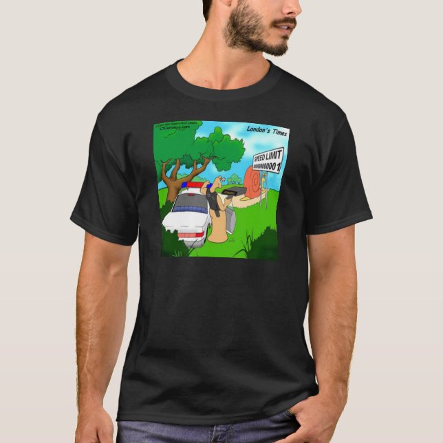T-shirts Policial de Trânsito Lesma Divertido (Frente)