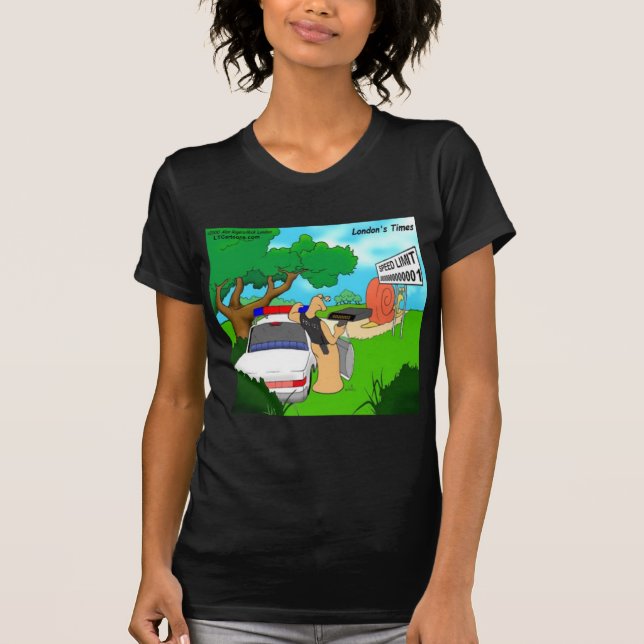T-shirts Policial de Trânsito Lesma Engraçado (Frente)
